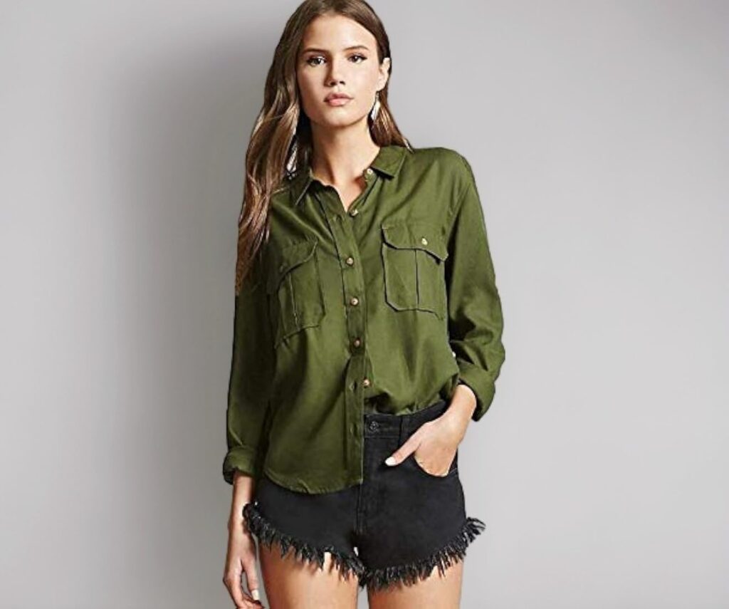 green shirts for women