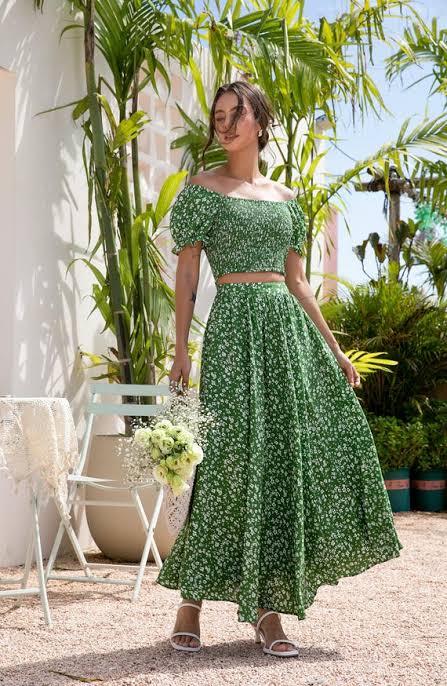 green two piece set